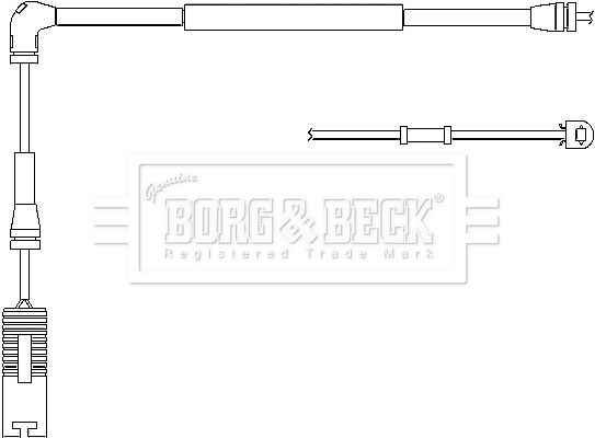 BORG & BECK įspėjimo kontaktas, stabdžių trinkelių susidėvėjim BWL3026